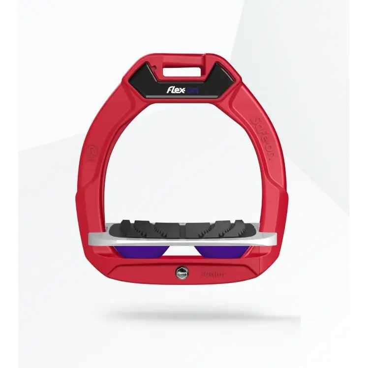Comparer les prix de Étriers de sécurité d’équitation Incliné Grip Rouge/Gris/Violet enfant Flex-On Safe-On