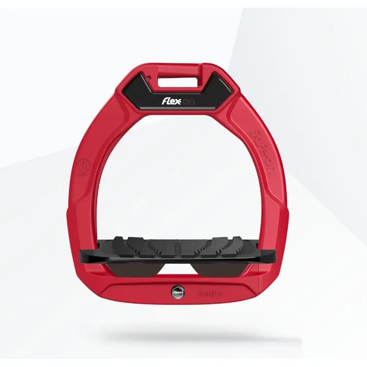 Sicherheits-Steigbügel Reiten Neigung Grip Rot/Schwarz/Braun Kinder Flex-On Safe-On