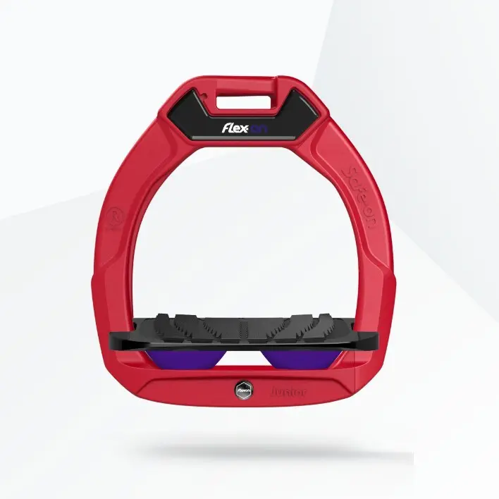 Sicherheitsreitersteigbügel Neigung Grip Rot/Schwarz/Violett Kinder Flex-On Safe-On