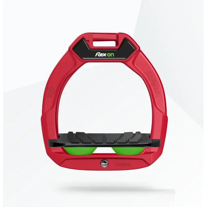 Sicherheitssteigbügel Reittherapie Neigung Grip Rot/Schwarz/Grün Kinder Flex-On Safe-On