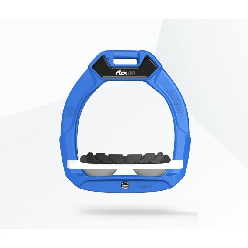 Sicherheitssteigbügel Reiten Neigung Grip Blau/Weiß/Grau Kinder Flex-On Safe-On