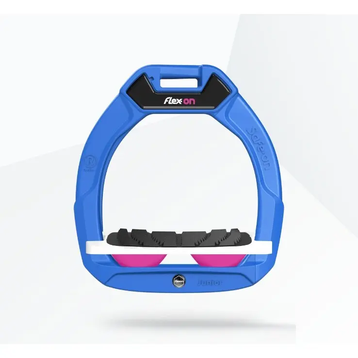 Sicherheitssteigbügel Reiten Neigung Grip Blau/Weiß/Rosa Kinder Flex-On Safe-On