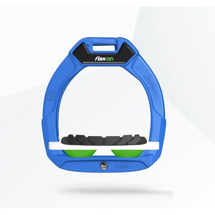 Sicherheitssteigbügel Reiten Neigung Grip Blau/Weiß/Grün Kinder Flex-On Safe-On