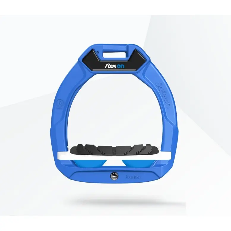 Sicherheitsreitsteigbügel Neigung Grip Blau/Weiß/Blau Kinder Flex-On Safe-On
