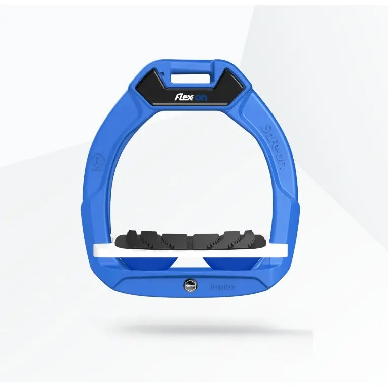 Étriers de sécurité d’équitation Incliné Grip Bleu/Blanc/Bleu enfant Flex-On Safe-On