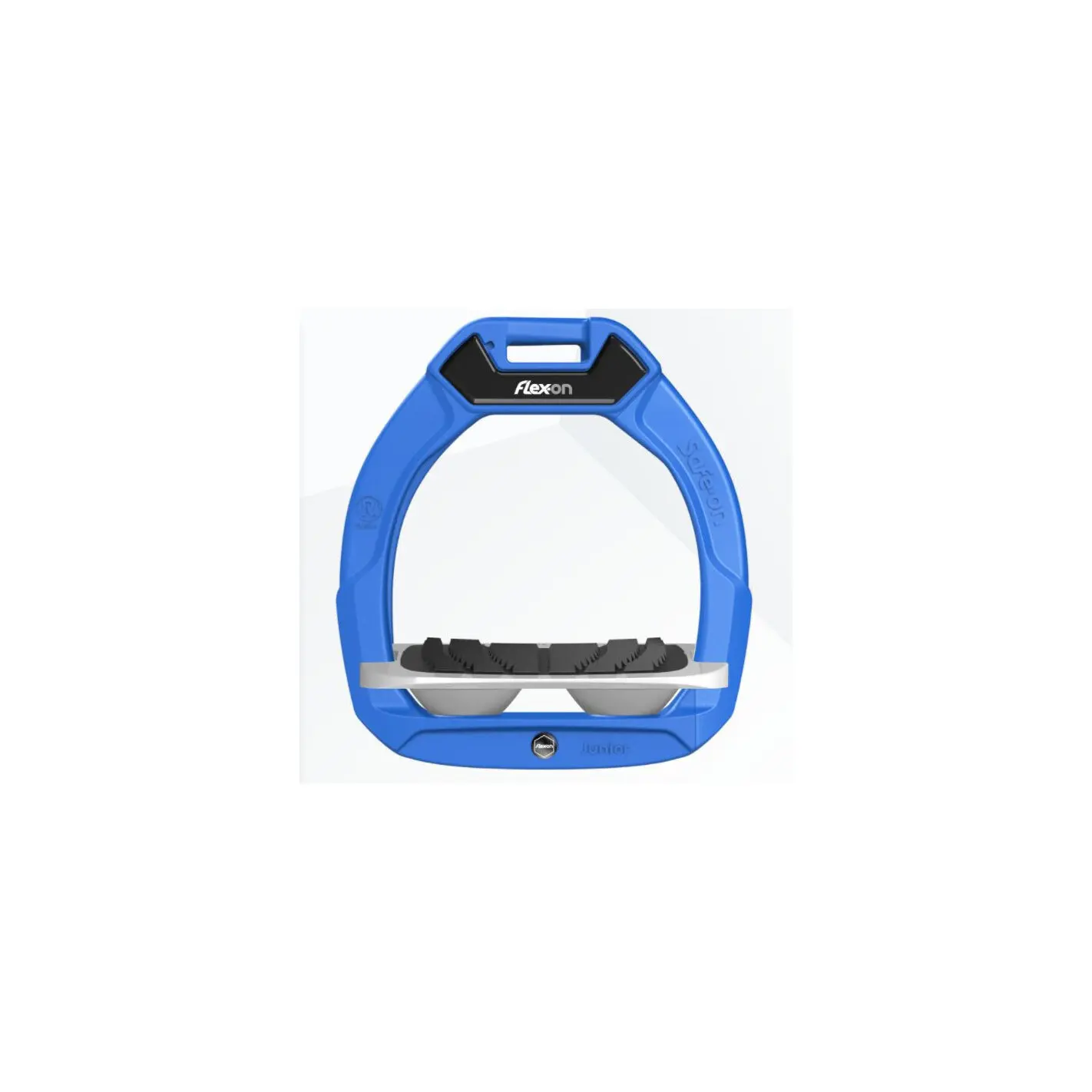 Sicherheitsreitsteigbügel Neigender Grip Blau/Grau/Grau Kind Flex-On Safe-On