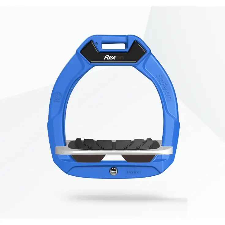 Sicherheitssättel mit schrägem Grip Blau/Grau/Braun für Kinder Flex-On Safe-On