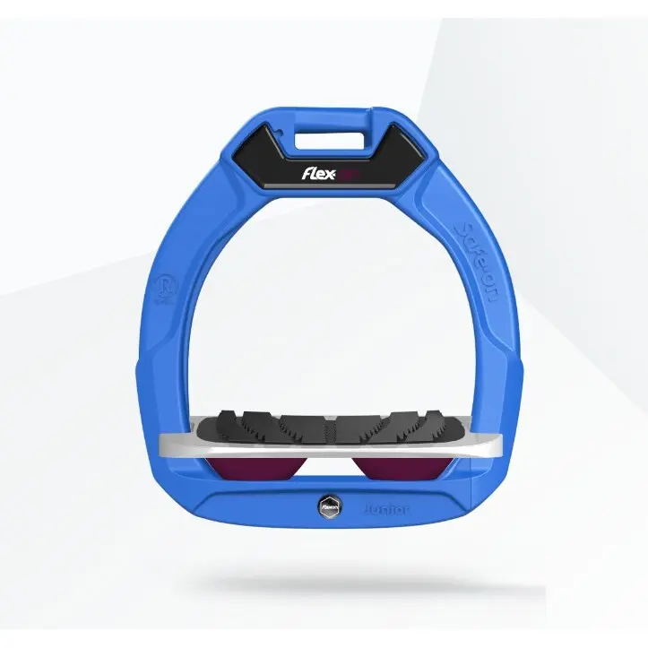 Sicherheitssteigbügel Reiter Incliné Grip Blau/Grau/Pflaume Kinder Flex-On Safe-On