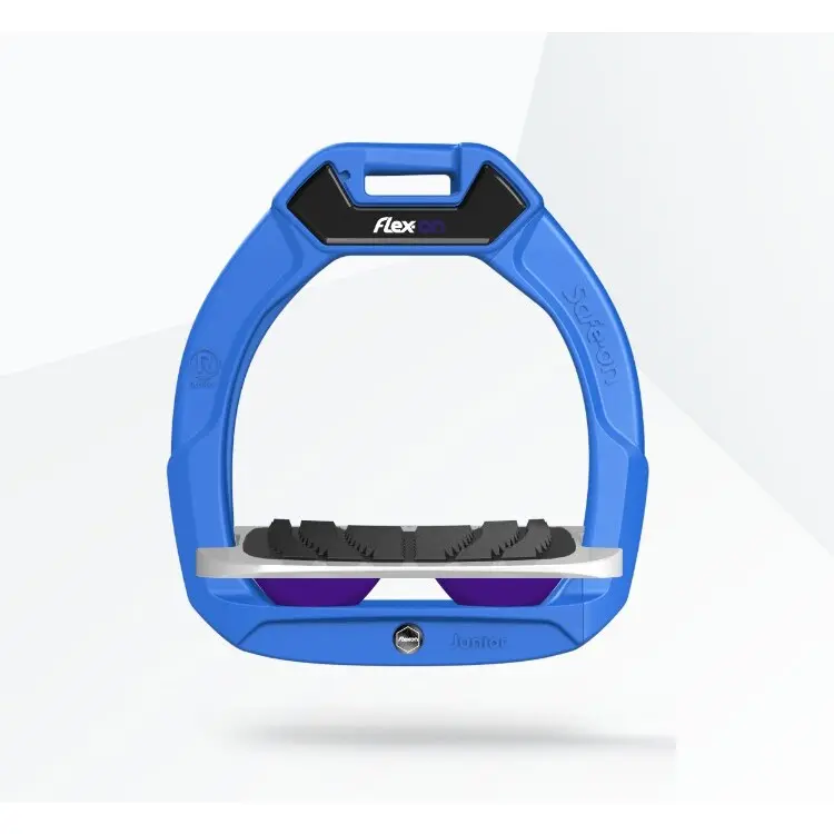 Kindersicherheitssteigbügel mit schrägem Grip Blau/Grau/Violett Flex-On Safe-On