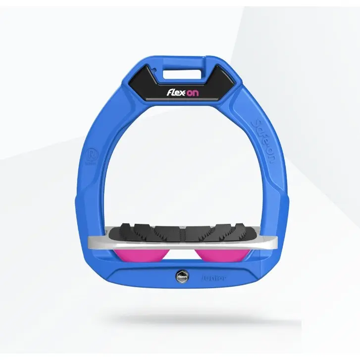 Sicherheitsreitsteigbügel Neigung Grip Blau/Grau/Rosa Kinder Flex-On Safe-On