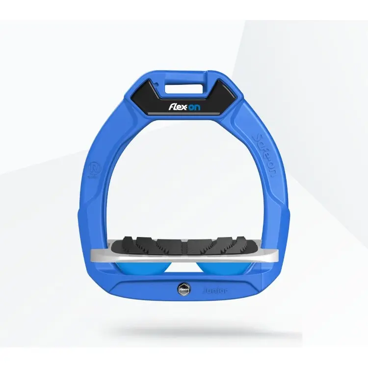 Sicherheitssteigbügel Reiten Neigung Grip Blau/Grau/Blau Kinder Flex-On Safe-On