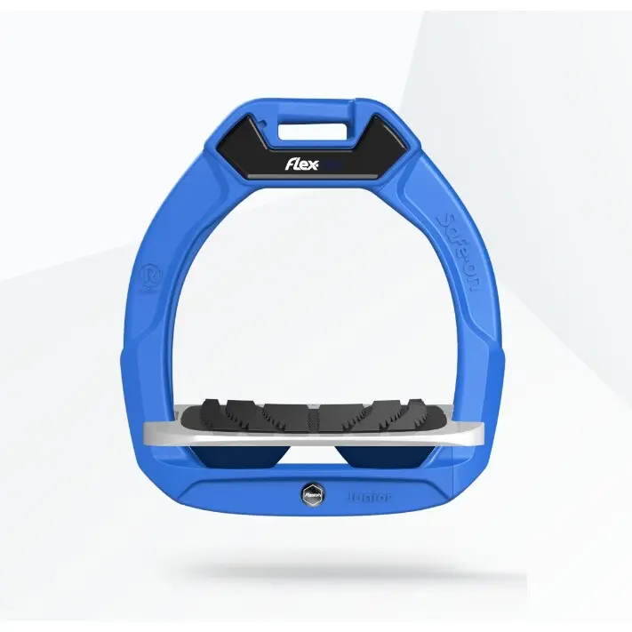 Sicherheitssteigbügel Reiten Neigung Grip Blau/Grau/Marine Kinder Flex-On Safe-On