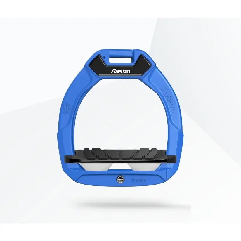 Sicherheitssteigbügel Reitneigung Grip Blau/Schwarz/Weiß Kinder Flex-On Safe-On
