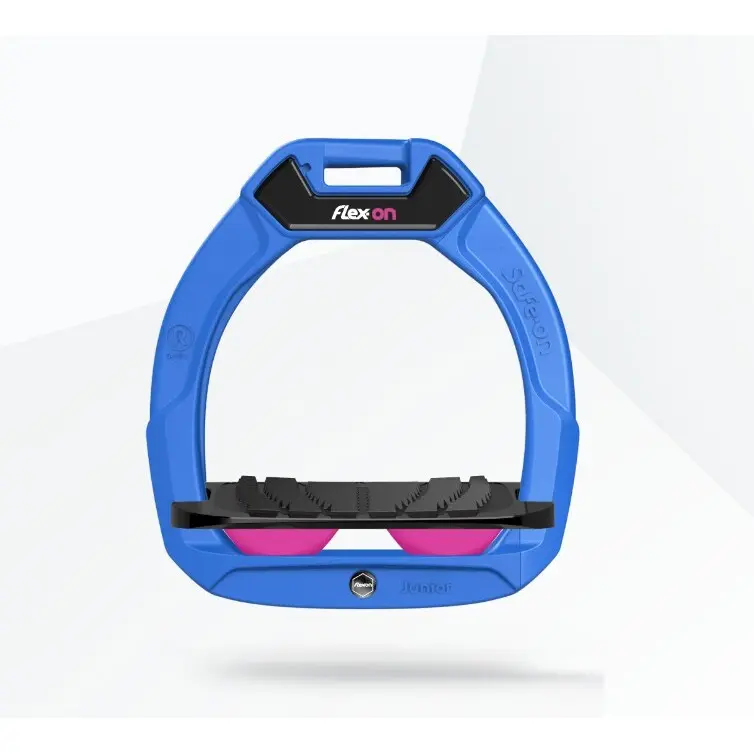 Sicherheitssteigbügel Reitern Neigung Grip Blau/Schwarz/Rosa Kinder Flex-On Safe-On