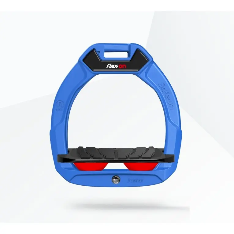 Sicherheitssteigbügel Reiten Neigung Grip Blau/Schwarz/Rot Kinder Flex-On Safe-On