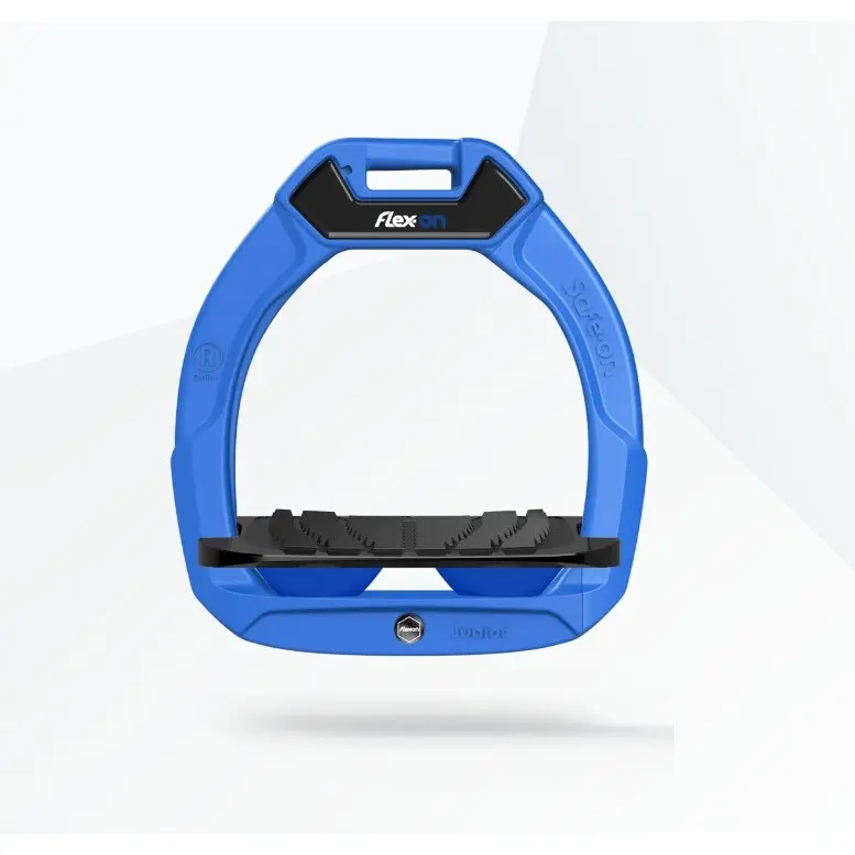 Étriers de sécurité d’équitation Incliné Grip Bleu/Noir/Bleu enfant Flex-On Safe-On