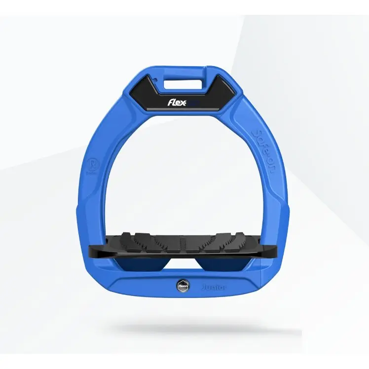 Meilleurs prix pour Étriers de sécurité d’équitation Incliné Grip Bleu/Noir/Marine enfant Flex-On Safe-On