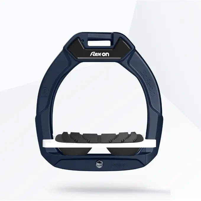 Étriers de sécurité d’équitation Incliné Grip Marine/Blanc/Noir enfant Flex-On Safe-On