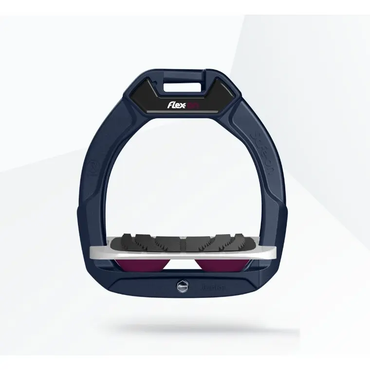 Étriers de sécurité d’équitation Incliné Grip Marine/Gris/Prune enfant Flex-On Safe-On