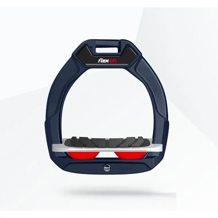 Étriers de sécurité d’équitation Incliné Grip Marine/Gris/Rouge enfant Flex-On Safe-On