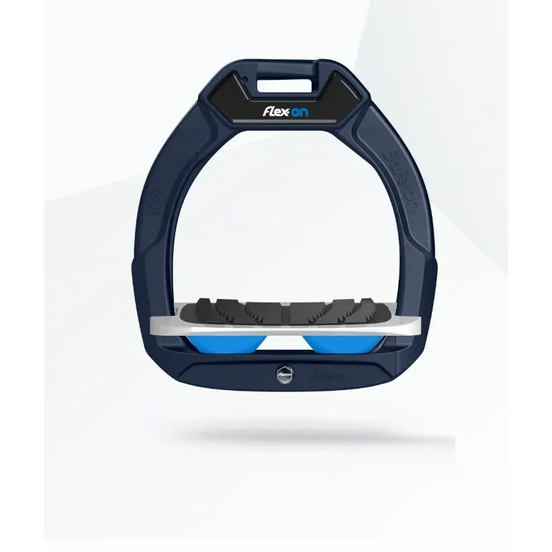 Sicherheitssteigbügel Reiten Neigung Grip Marine/Grau/Blau Kinder Flex-On Safe-On