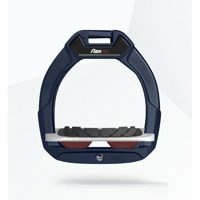 Étriers de sécurité d’équitation Incliné Grip Marine/Gris/Bordeaux enfant Flex-On Safe-On