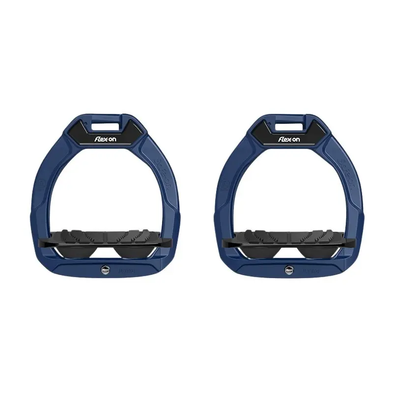 Sicherheitssteigbügel Reiten Geneigt Grip Marine/Schwarz/Schwarz Kinder Flex-On Safe-On