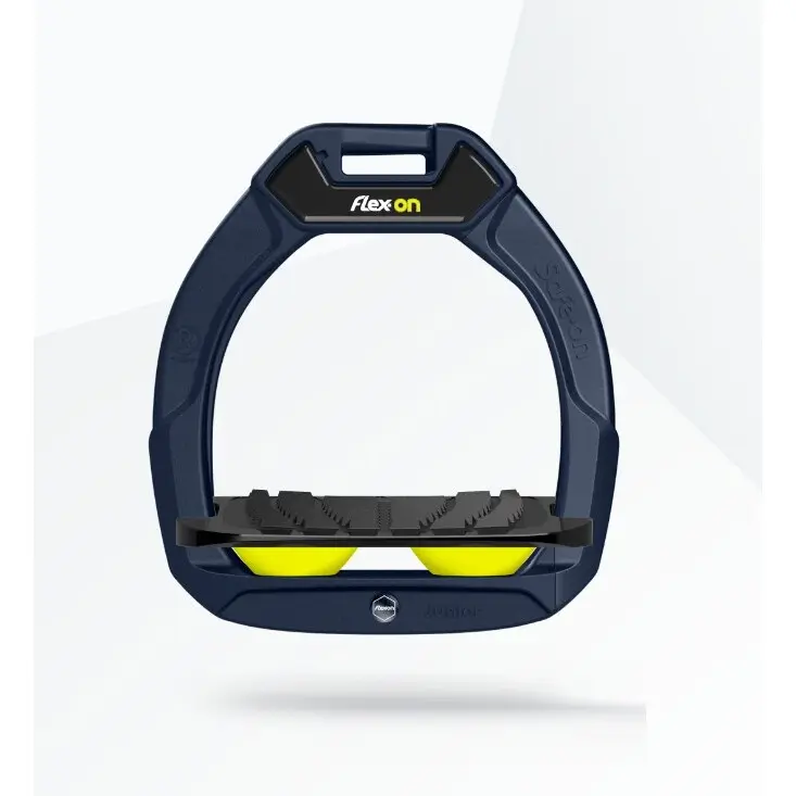 Étriers de sécurité d’équitation Incliné Grip Marine/Noir/Jaune enfant Flex-On Safe-On