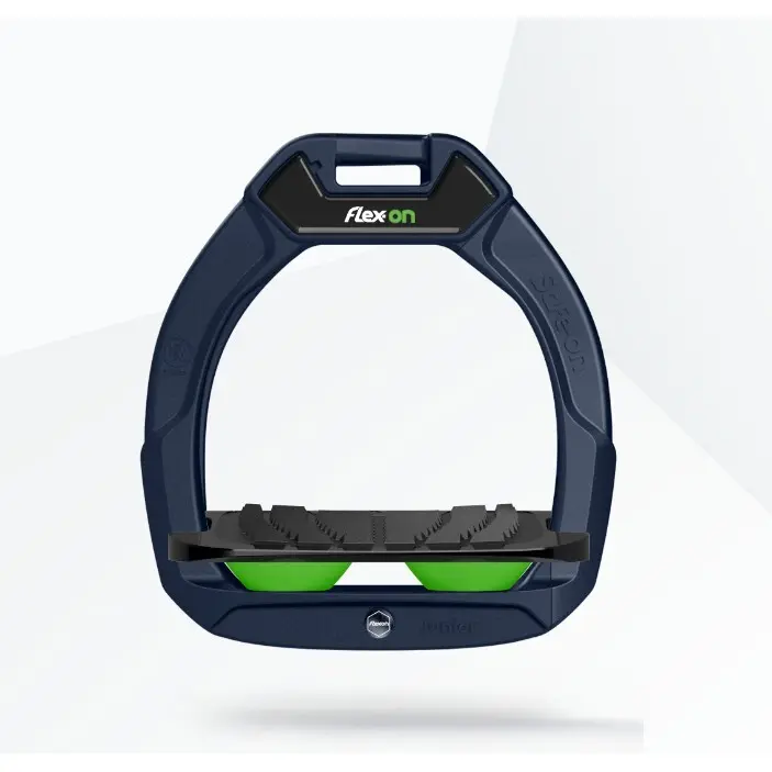 Étriers de sécurité d’équitation Incliné Grip Marine/Noir/Vert enfant Flex-On Safe-On