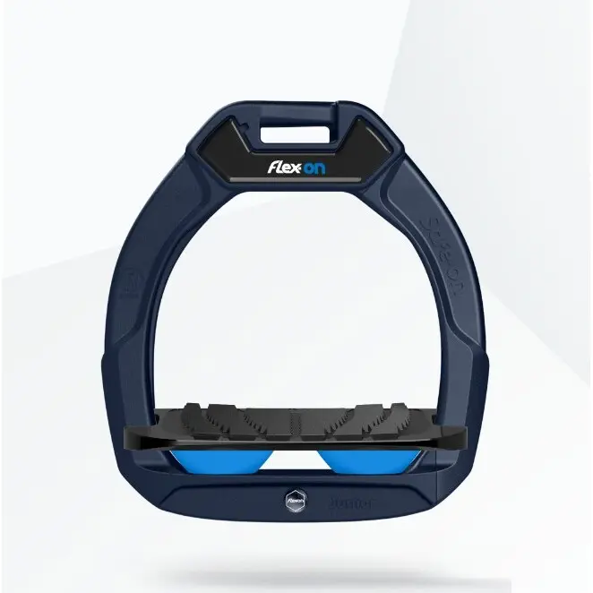 Sicherheitssteigbügel Reiten Neigung Grip Marine/Schwarz/Blau Kinder Flex-On Safe-On