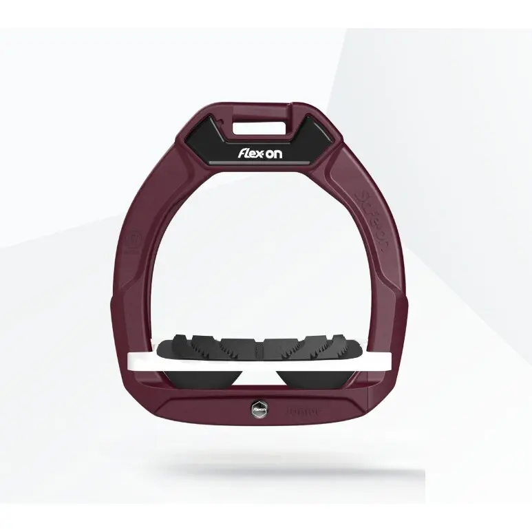 Sicherheitssteigbügel Reiter Inclined Grip Bordeaux/Weiß/Schwarz für Kinder Flex-On Safe-On