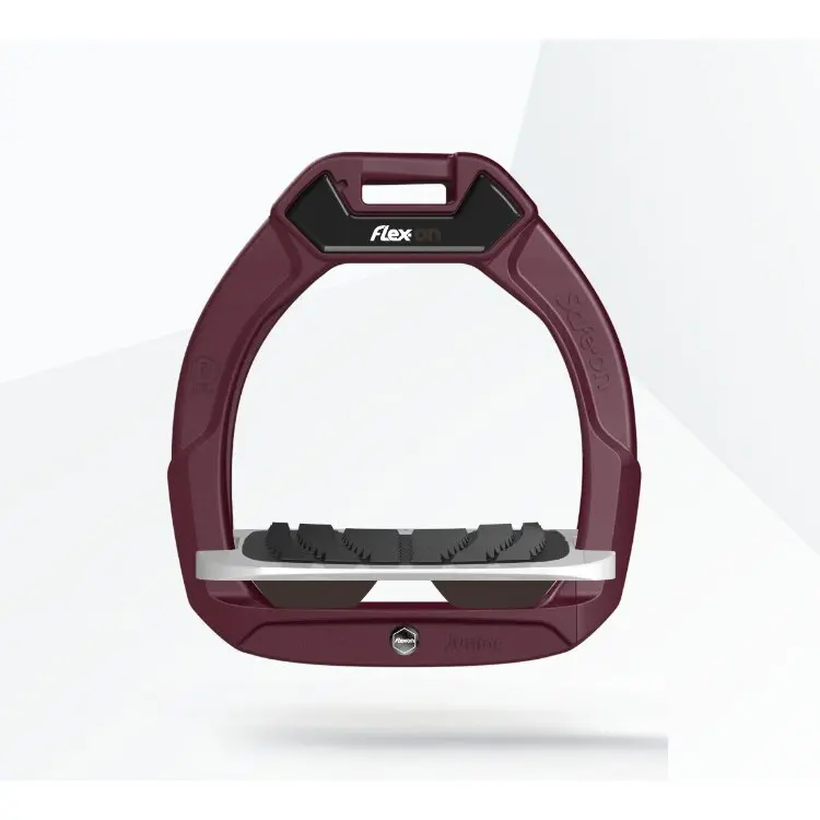 Sicherheitssteigbügel Reitern Neigungsgriff Bordeaux/Grau/Braun Kinder Flex-On Safe-On