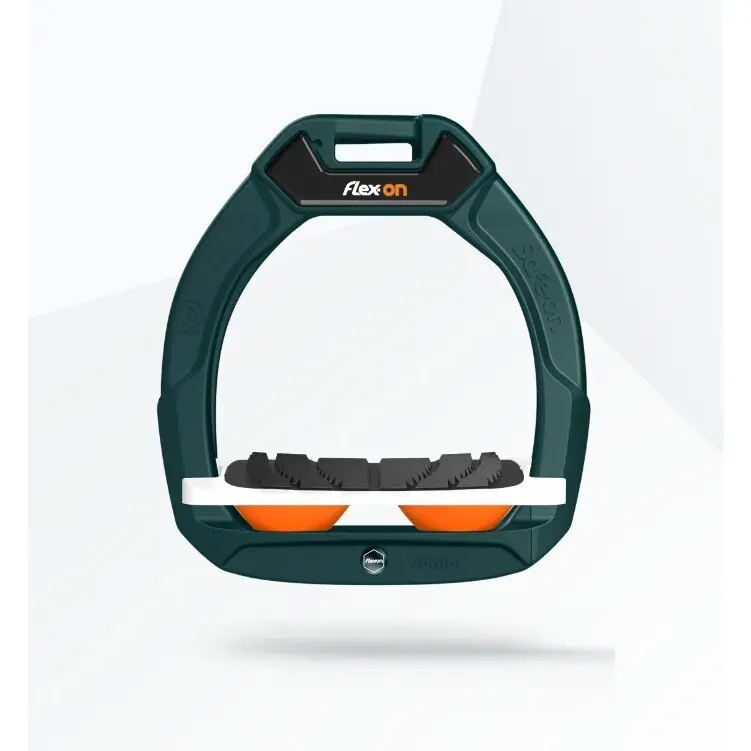 Meilleurs prix pour Étriers de sécurité d’équitation Incliné Grip Vert/Blanc/Orange enfant Flex-On Safe-On
