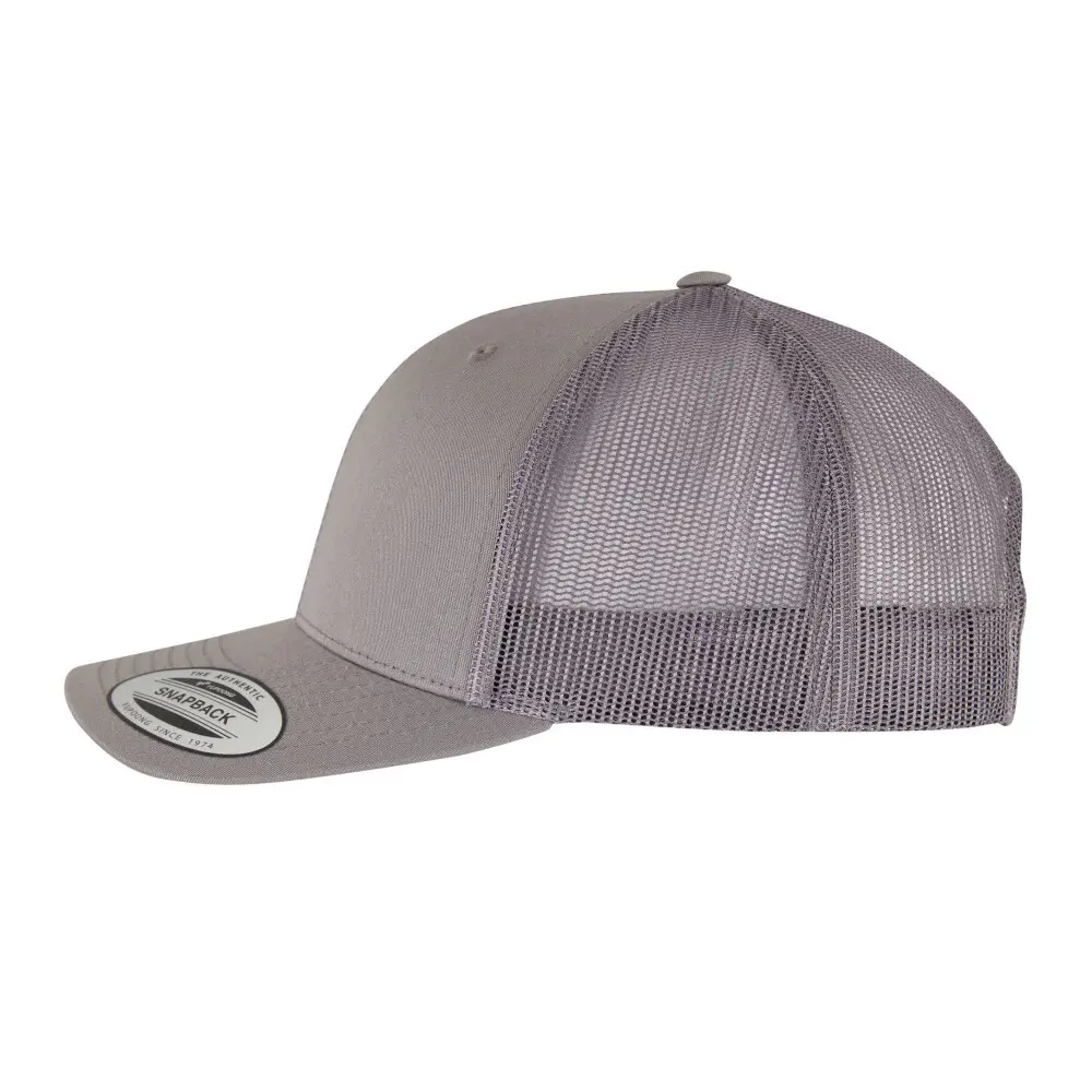 Flexfit Unisex Gris Trucker Cap Retro