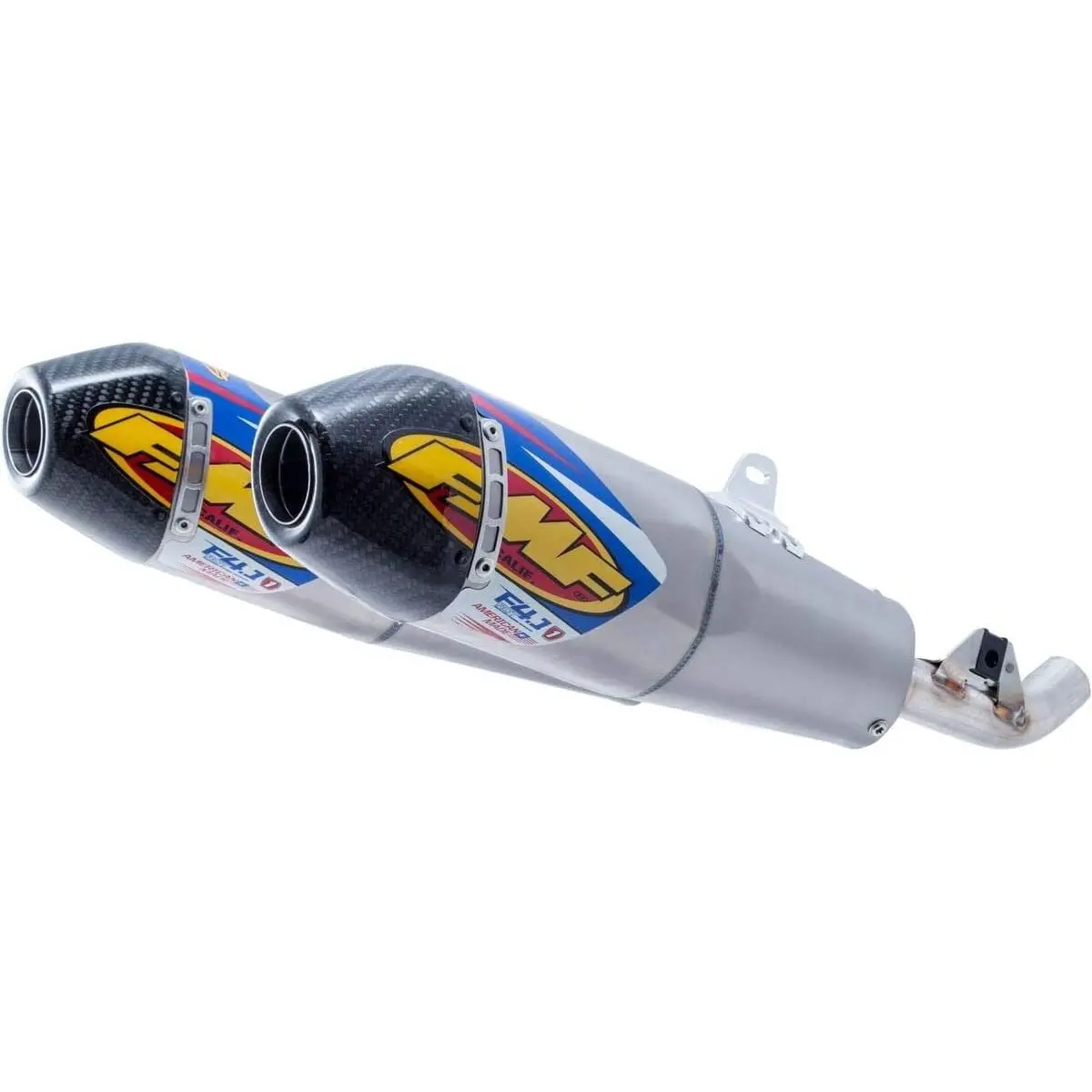Rollerauspuff mit Endstück FMF HON CRF450R/RX 17-18 DUAL S/S-TITANIUM FACTORY 4 1 RCT SLIP-ON MFLRS W/C-F