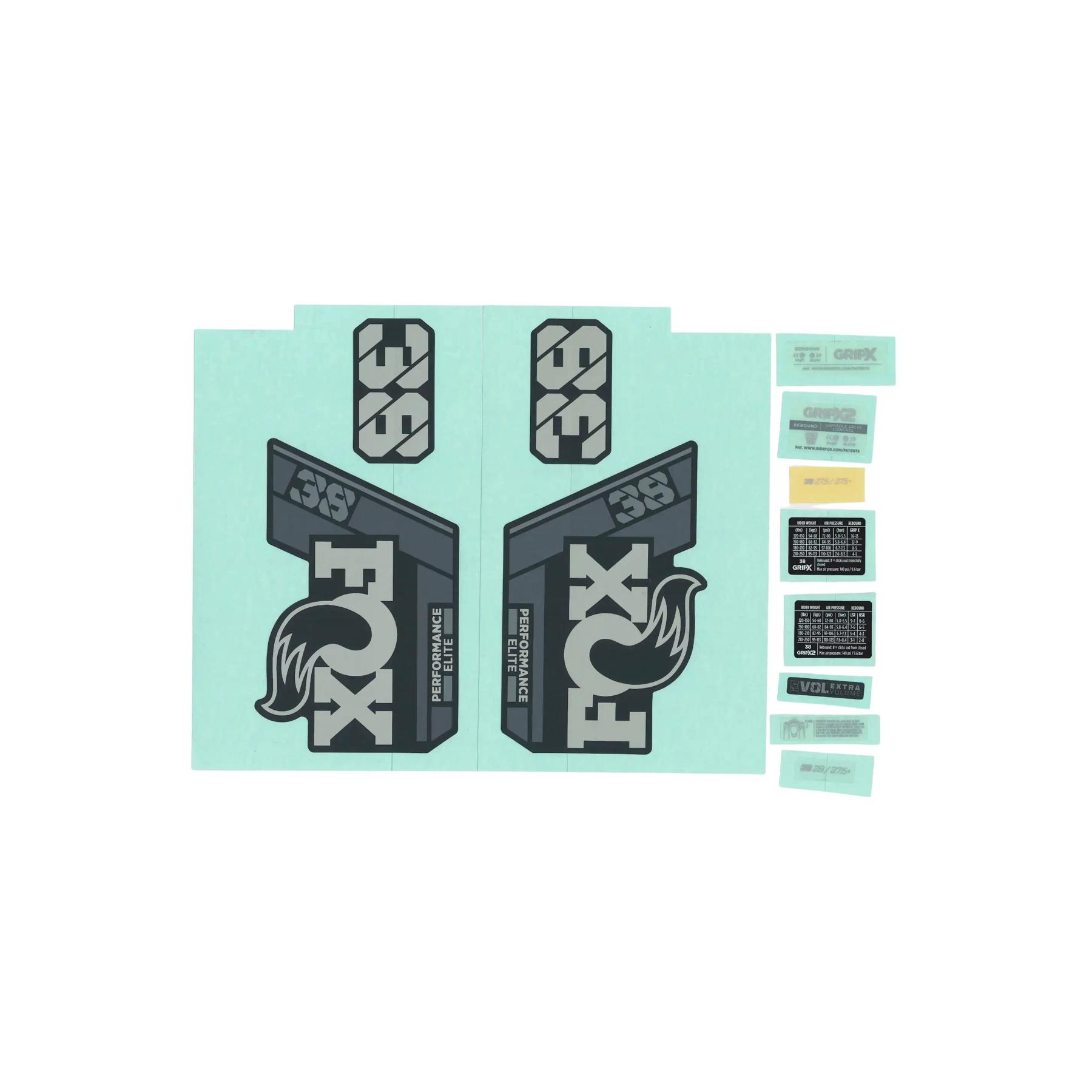 Velo Store - UK Bike fork sticker kit Fox Factory 2025 38 PS-E | Extra 10% off with Subscription, Postage £16.79 to UK Fedex.