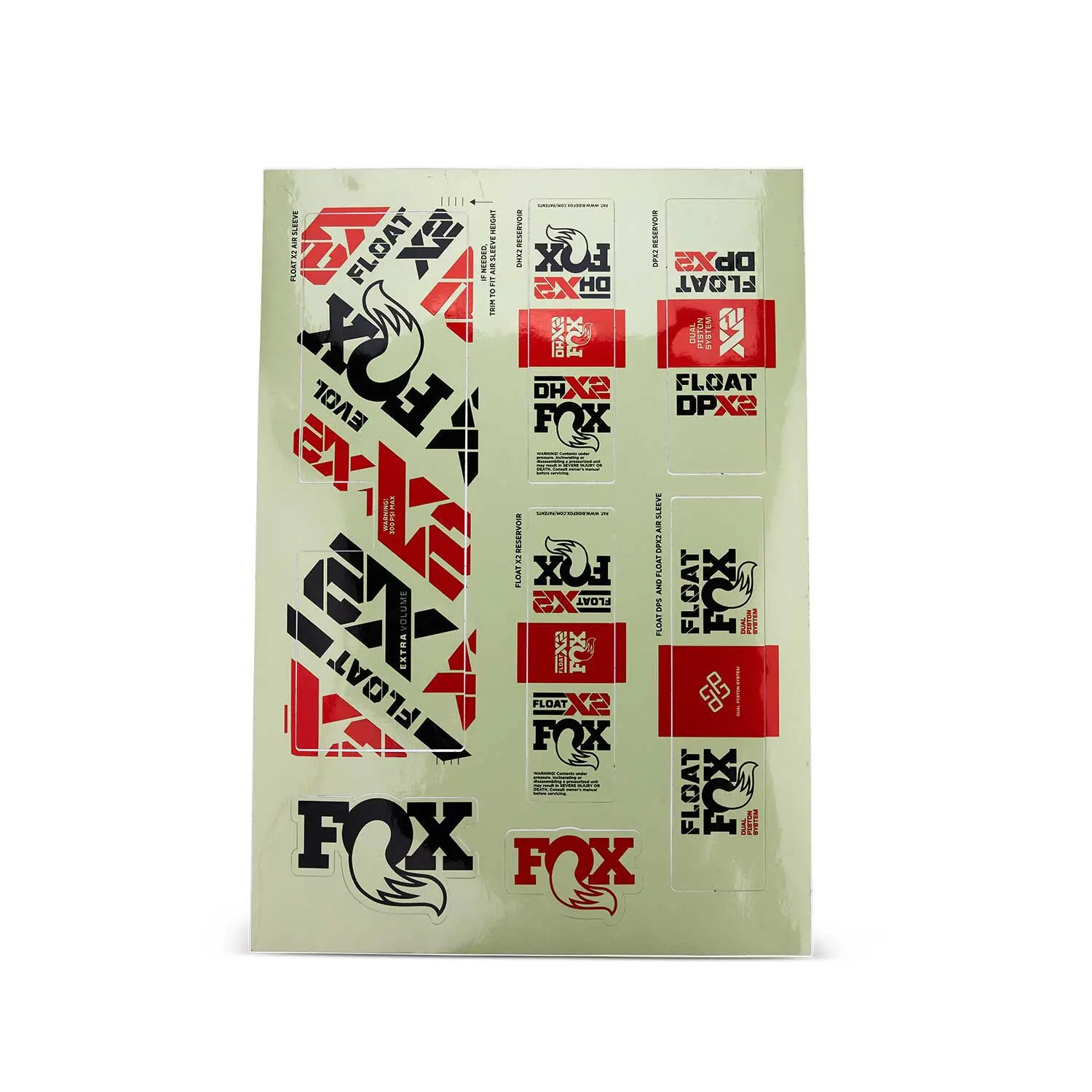 Image of Pistazien-Aufkleber, Shock-Aufkleberbogen Fox FOX Decal 2021 AM, 38, Factory