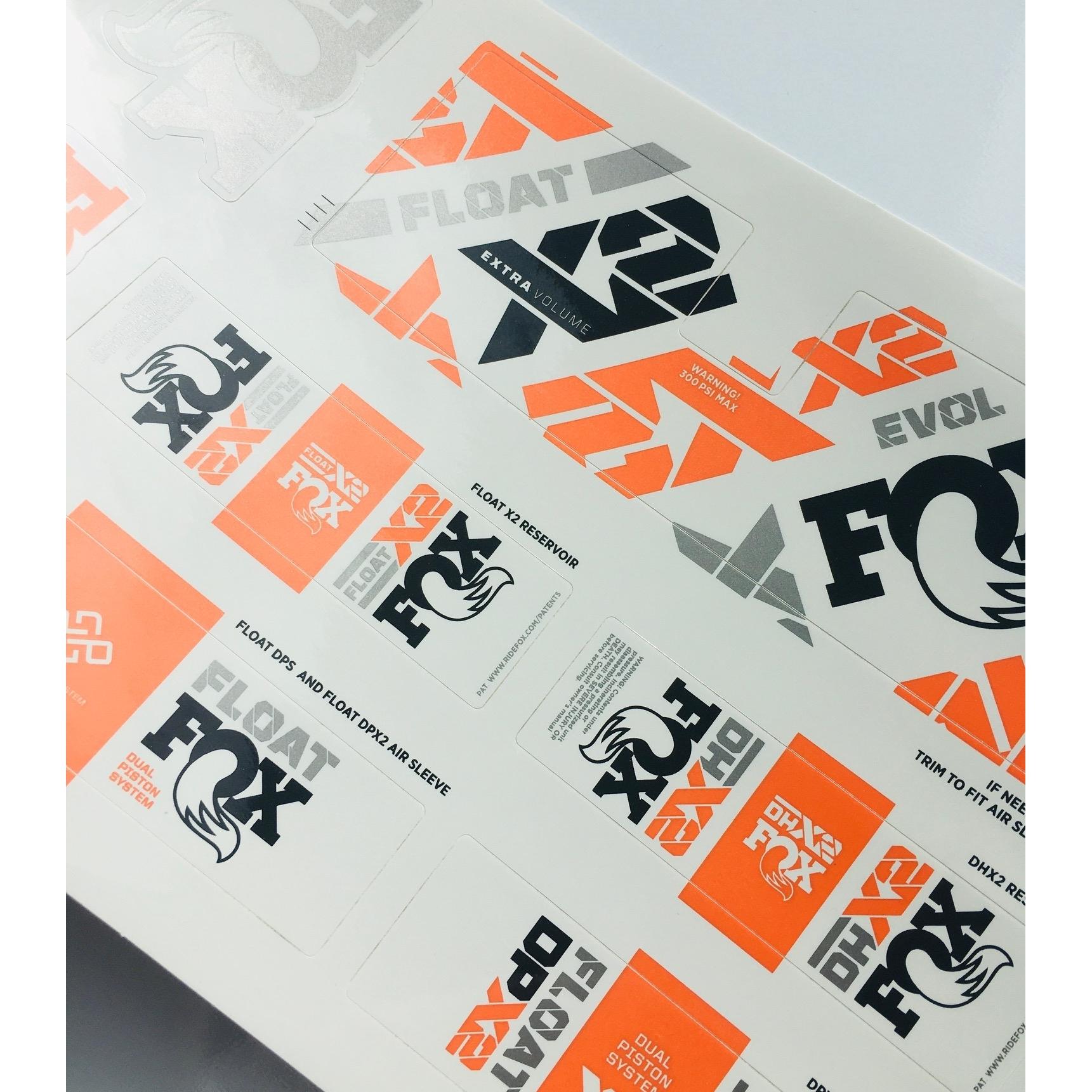 Velo Store - UK Fox Racing Shock Decal Sheet Stickers Fox FOX Decal 2021 AM, 40, Factory | Extra 10% off with Subscription, Postage £16.79 to UK Fedex.