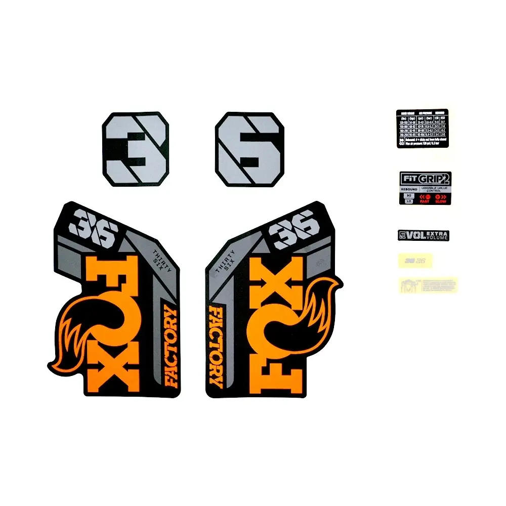 Velo Store - UK Fox Racing Decal kit Fox 2021, 36, F-S, Logo, Fork | Extra 10% off with Subscription, Postage £16.79 to UK Fedex.