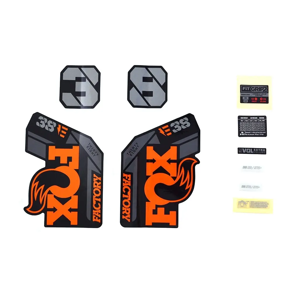 Velo Store - UK Fox Racing Decal kit Fox 2021, 38, F-S, E-Bike+, Logo, Fork | Extra 10% off with Subscription, Postage £16.79 to UK Fedex.