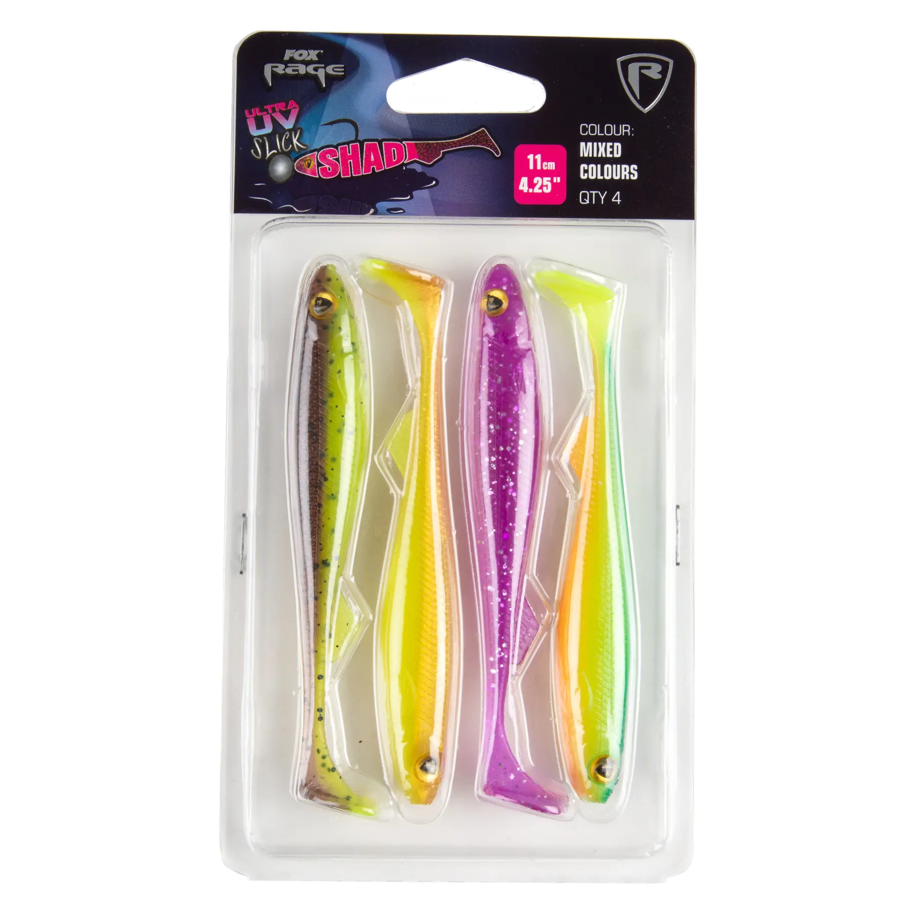 Lockvögel Fox Rage Slick Shad UV (x4)