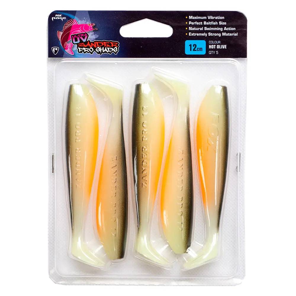 Lockvögel Fox Rage Zander Pro Shad Loaded Ultra UV (x5)