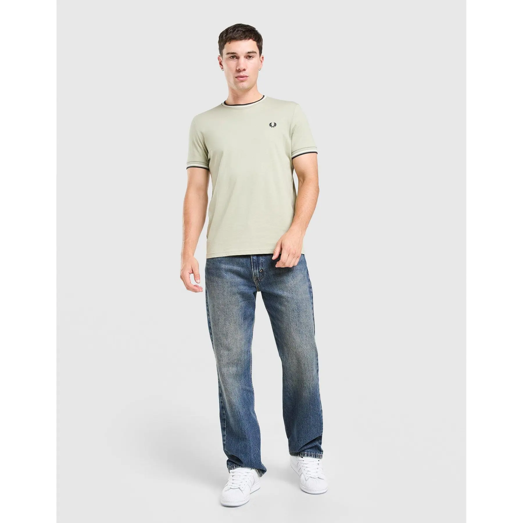 T-shirt a doppio profilo a contrasto