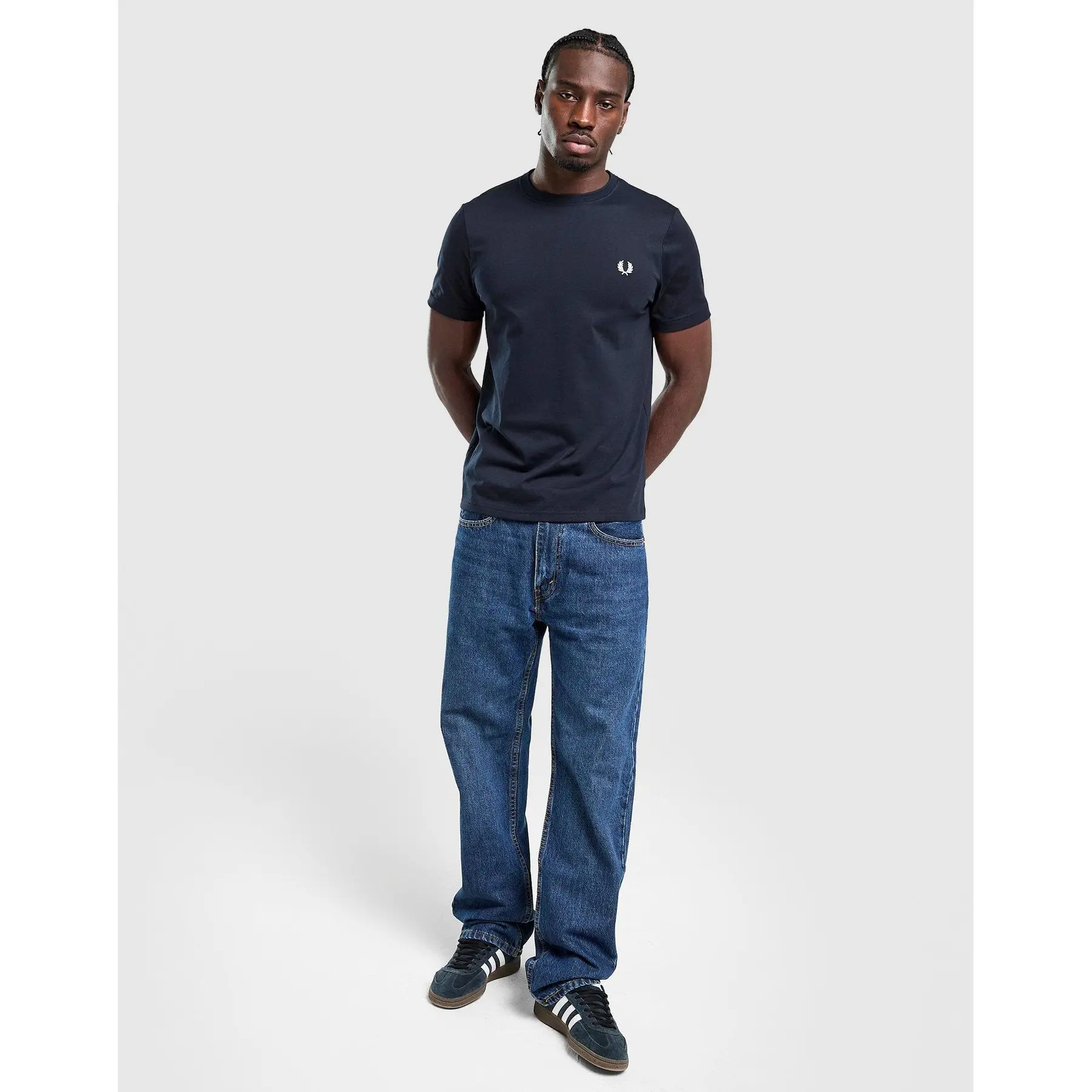Fred Perry Men's Bleu Round Neck T-Shirt