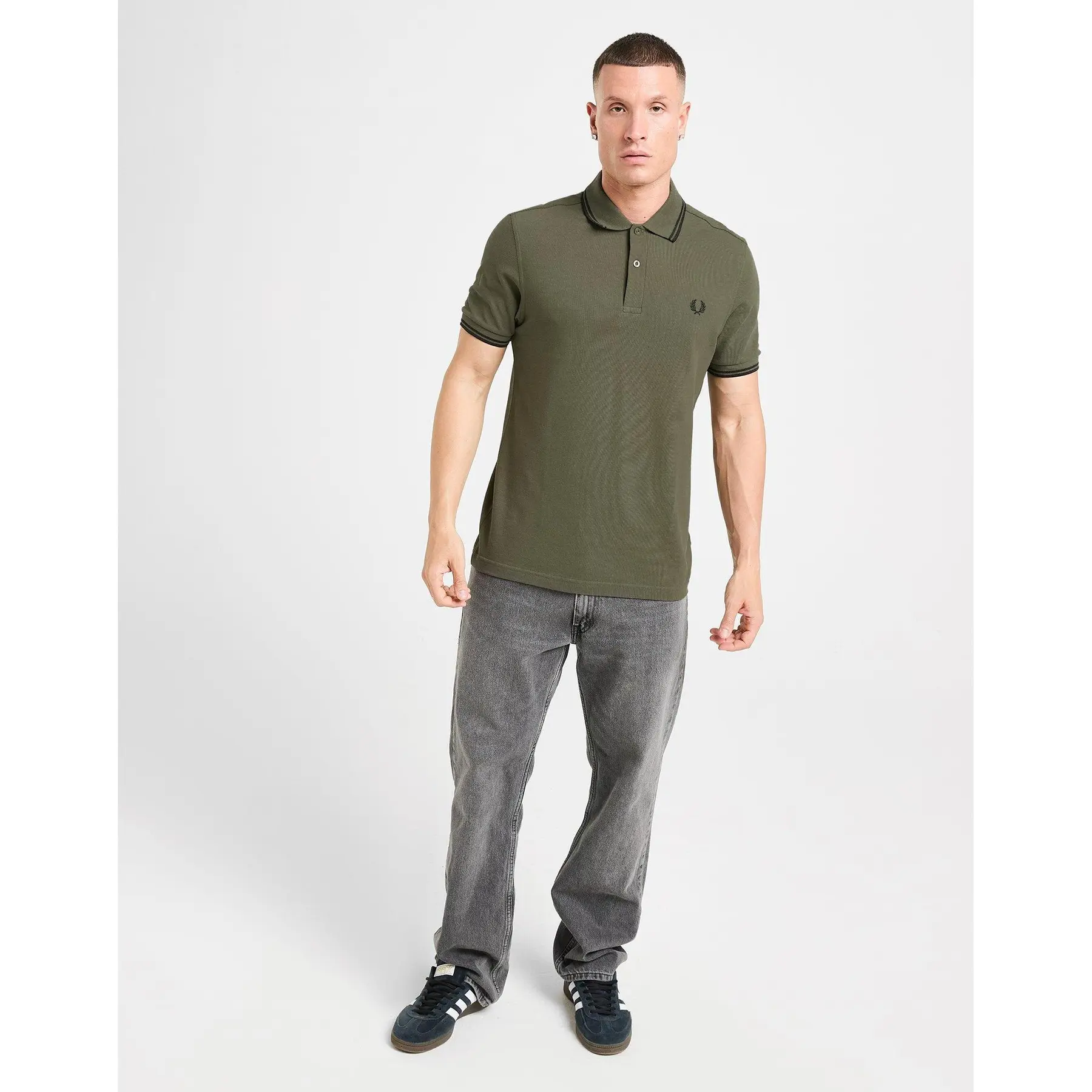 Fred Perry Vert Polo Twin Tipped Modern