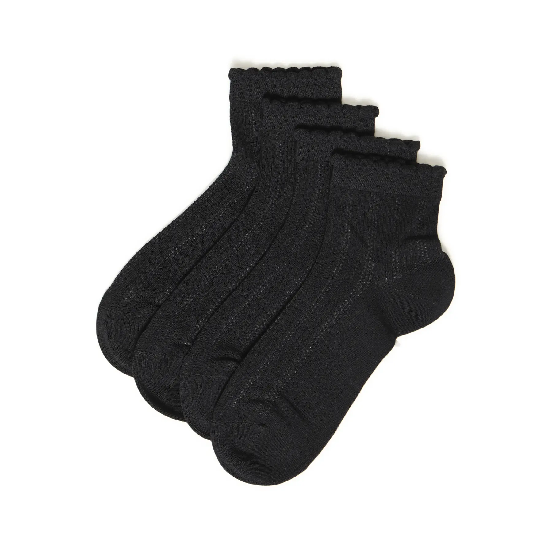 Fransa Women's Noir Socks Simi (X2)