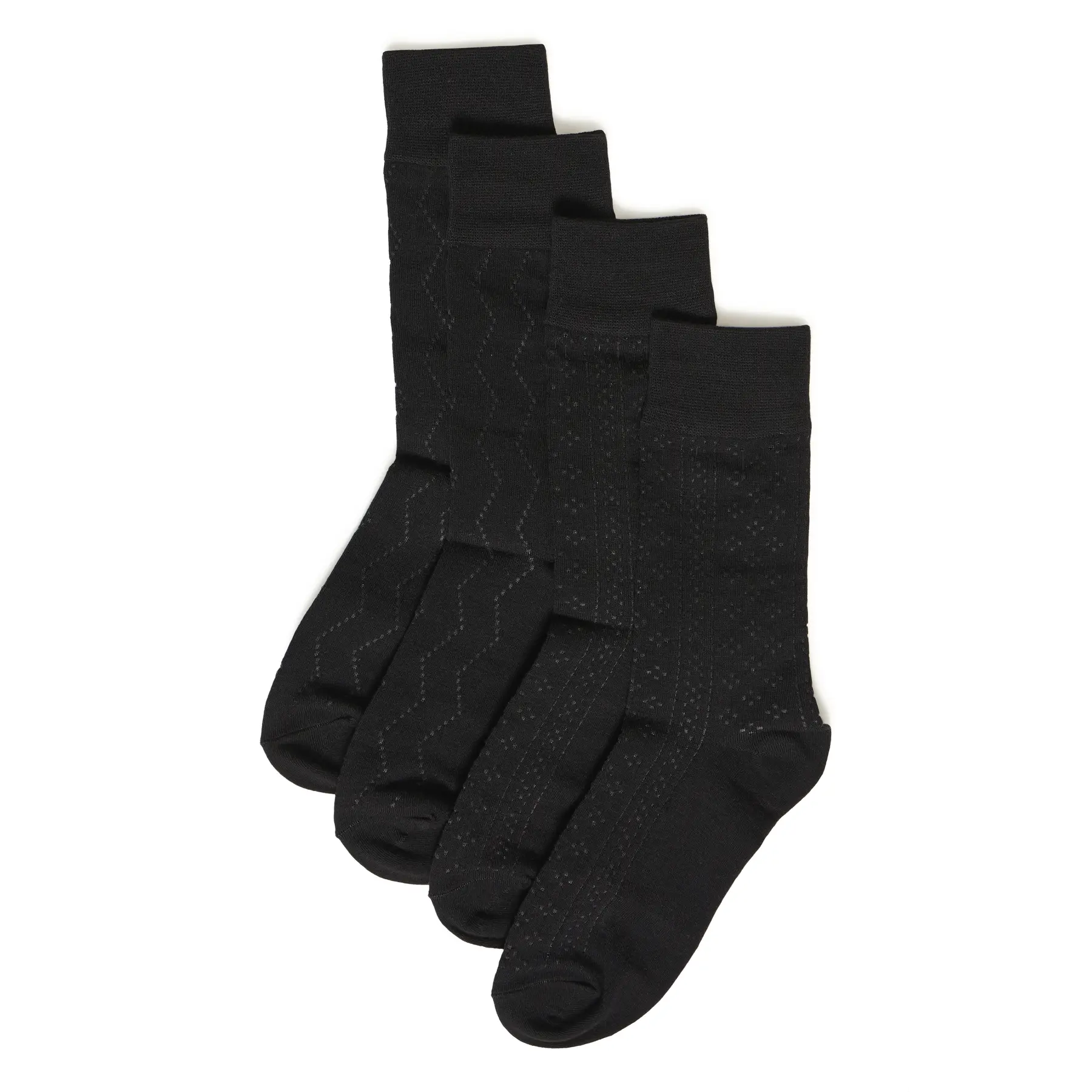 Fransa Women's Noir Socks Sona (X2)