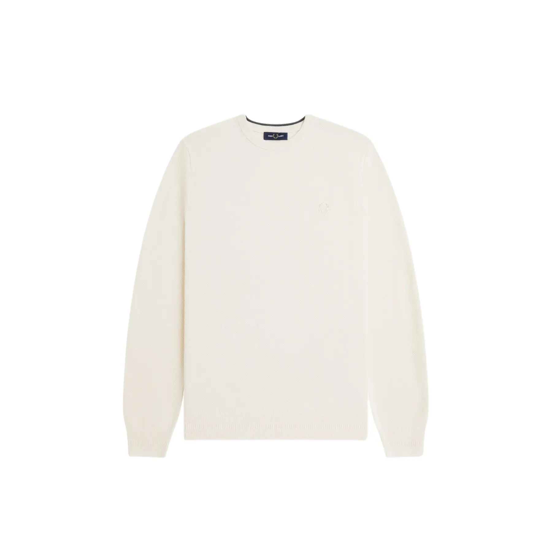Fred Perry Beige Pique Knit Jumper