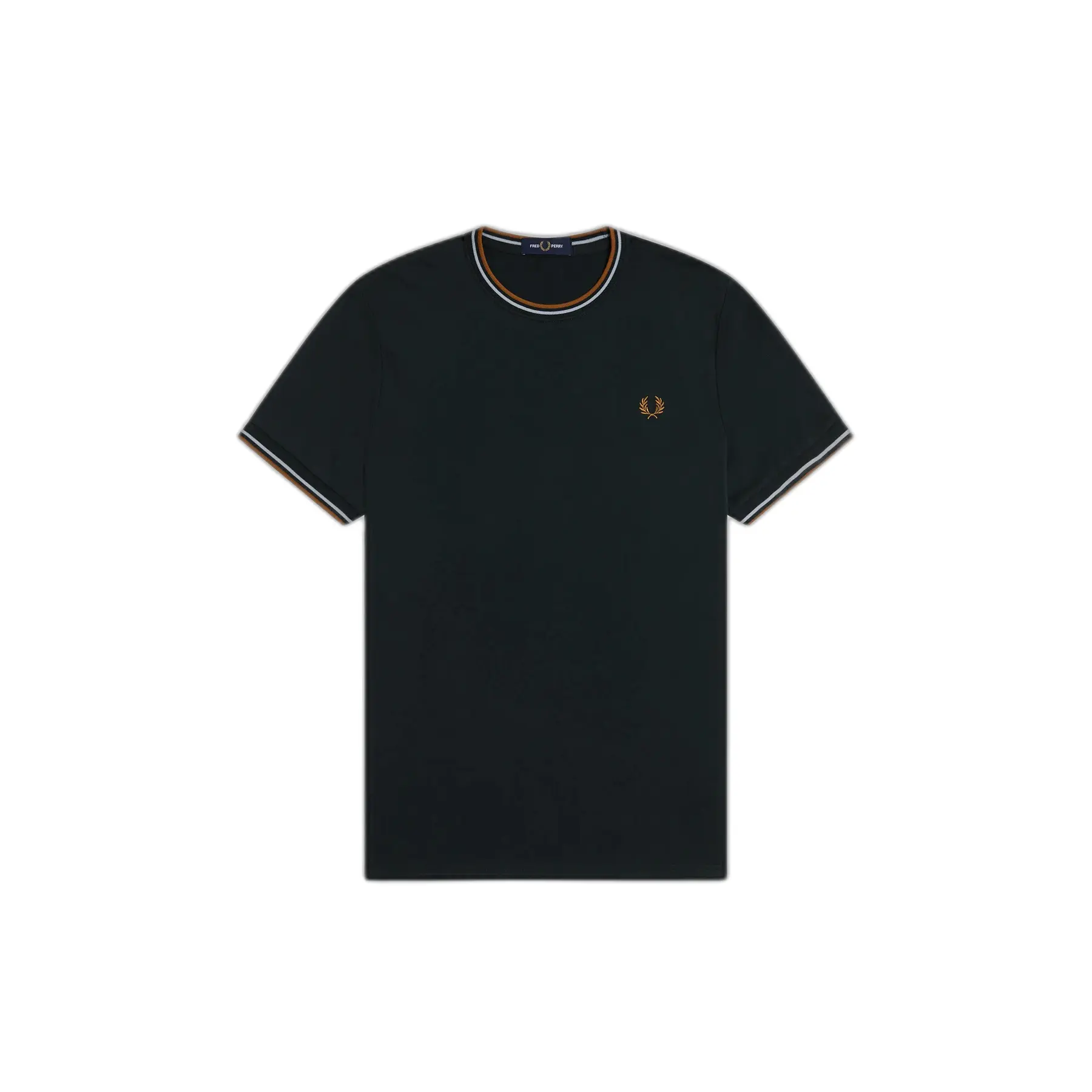 Fred Perry Men's Vert Contrast Trim Double Stripe T-Shirt