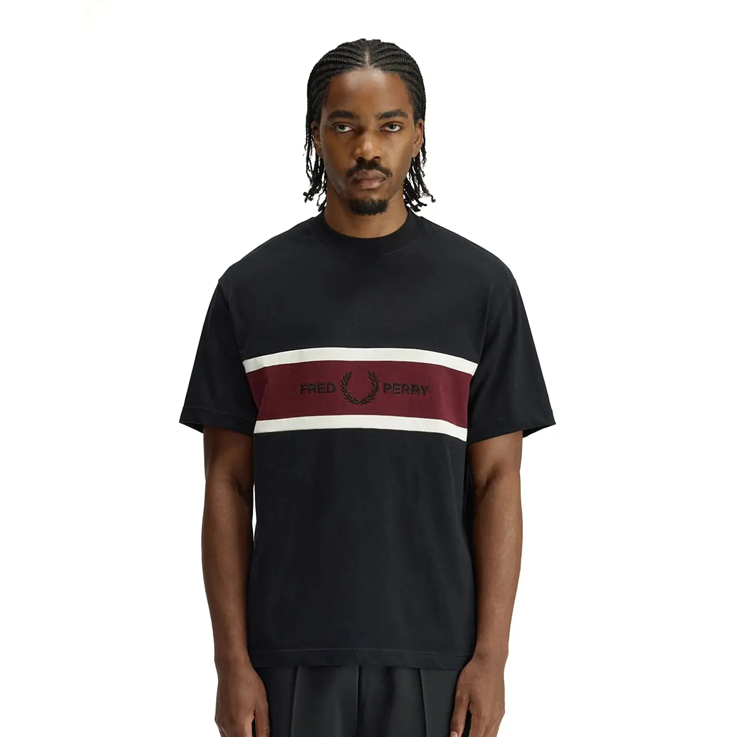 Besticktes Panel-T-Shirt Fred Perry